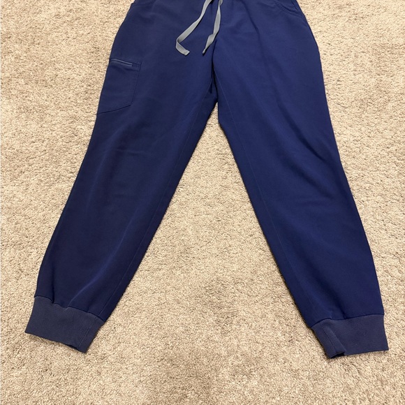 Figs Pants - Figs Zamora High Waisted Navy Blue Joggers